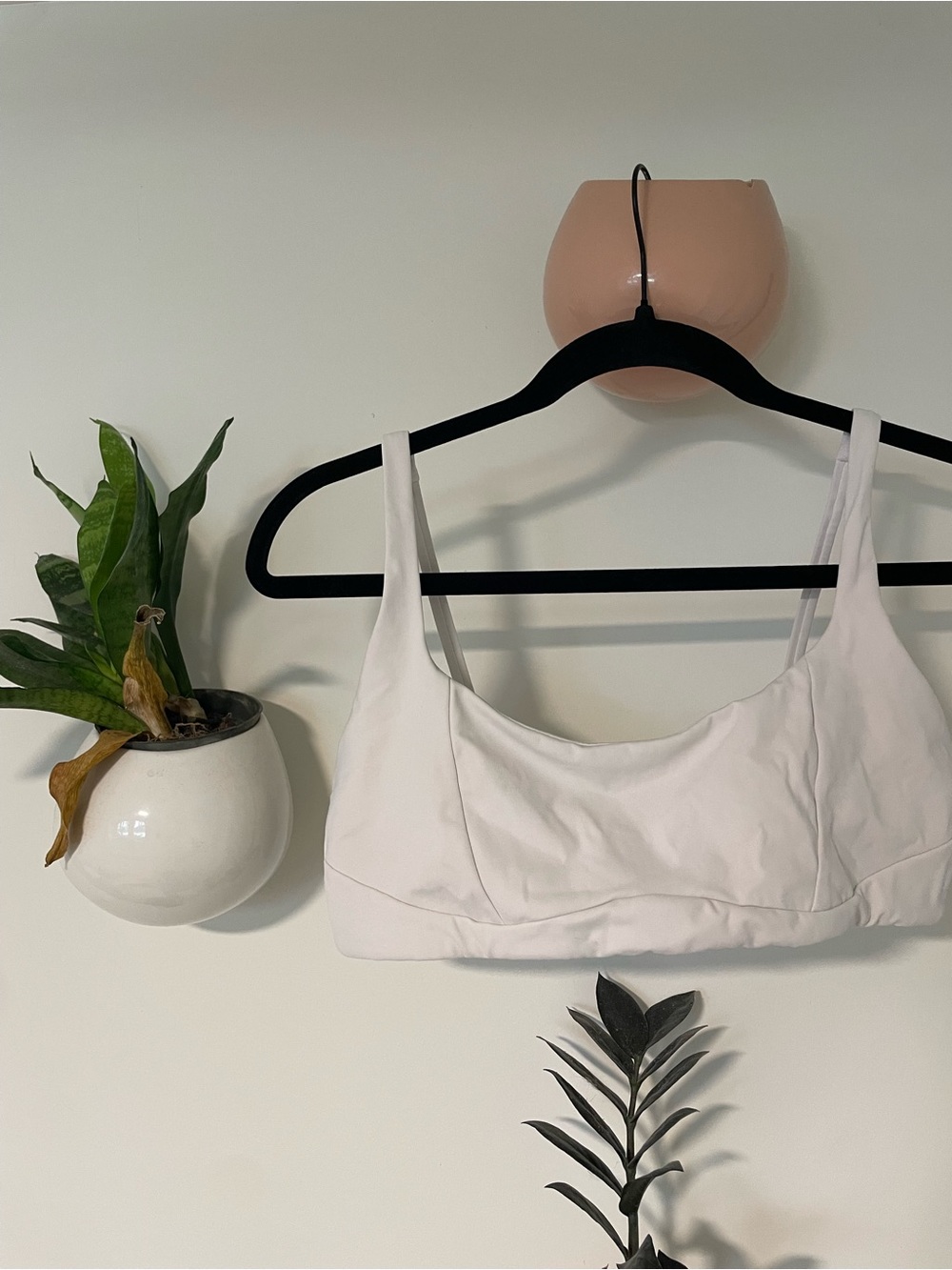 Everyday White Wireless Bralette with Scoop Neck